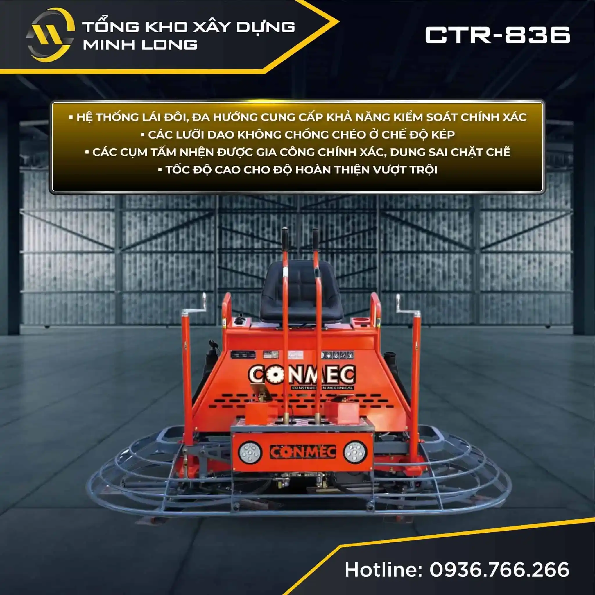 Ưu điểm nổi bật của máy xoa nền Conmex bạn đã biết